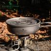 Titanium Camping Frying Pan With Lid 1L Lightweight Portable Cookware Outdoor Hiking Backpacking Solo Cooking