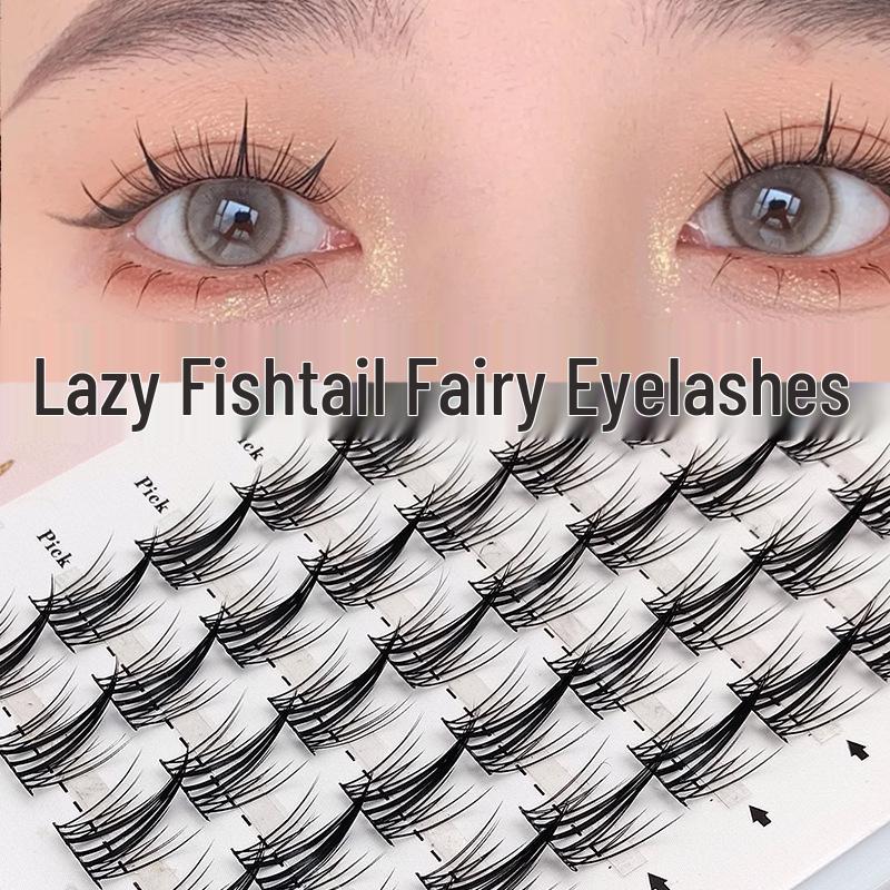 Mermaid Fishtail Fairy False Eyelashes - Natural Segmented Cluster by Little Devil