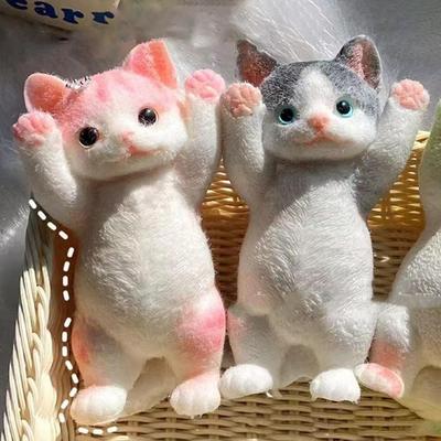 13 см Милый Таба Сквиши Кошка Пушистый Липкий Реалистичный Кот Игрушка для Снятия Стресса Симуляция Кошки Кукла Сжимаемая Подарок для Детей Взрослых 2026