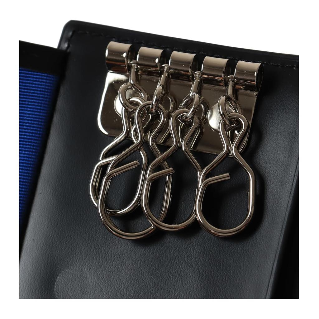 На Ключницу Натуральная Кожа 4 ряда 521623 Fizz Кошелек для монет Кошелек для монет Кожа Воловья кожа Темно-синий [Lanvin Blue] Мужской [07]