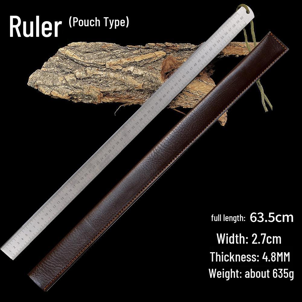 Многофункциональная закаленная нержавеющая стальная линейка 5 мм и инструмент для самообороны