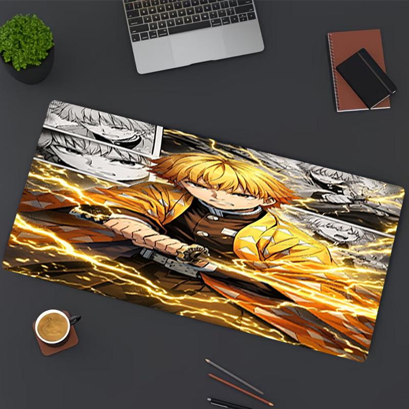Коврик для мыши с принтом Demon Slayer, для клавиатуры, ноутбука, ПК, для офиса, дома, Декор стола, Идеальный подарок на день рождения для геймеров
