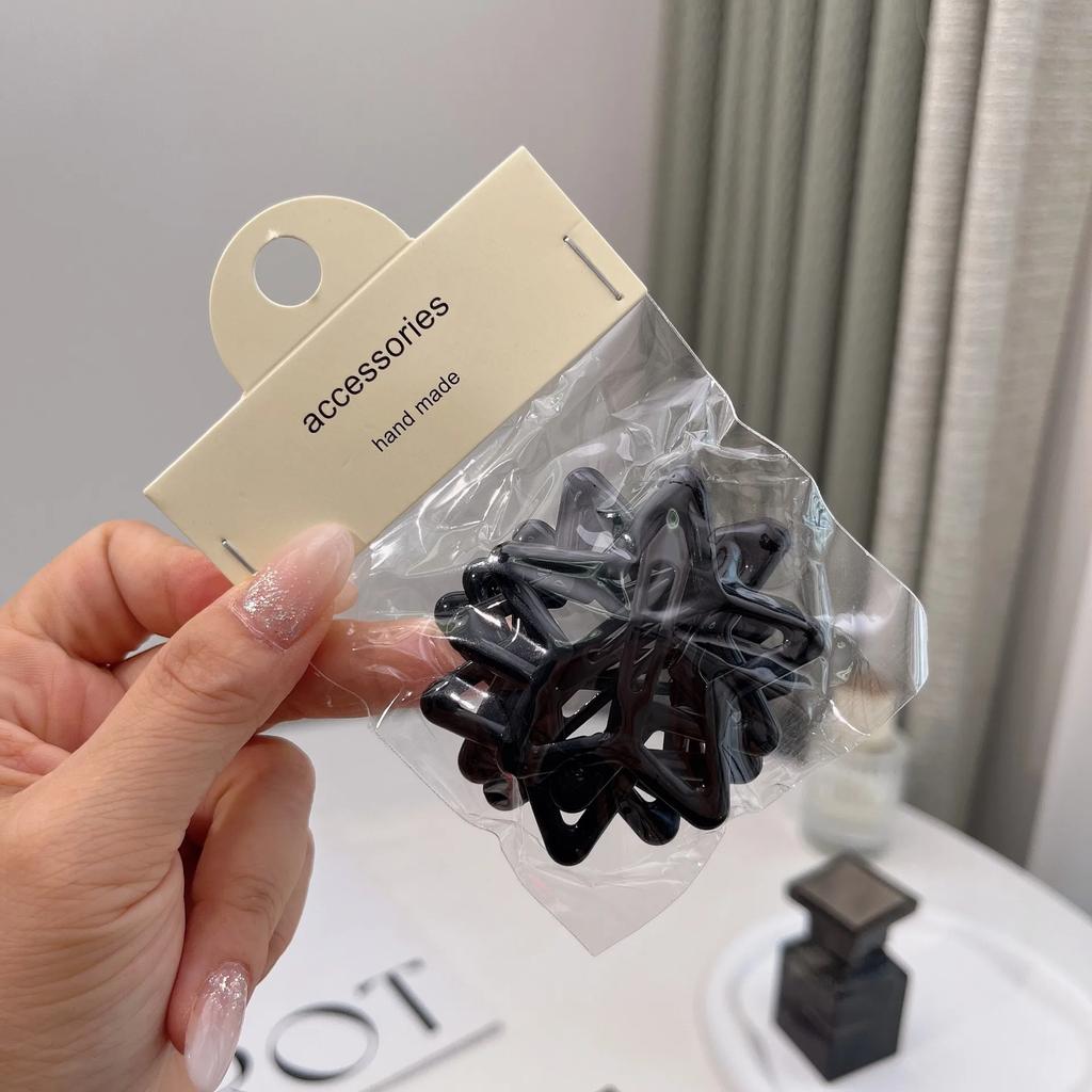 5 шт., шпильки-невидимки для девочек в виде звездочек конфетного цвета, крутые металлические заколки для волос в виде пентаграммы для девочек, аксессуары для головных уборов в стиле Харадзюку