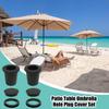 Outdoor Table Umbrella Hole Ring 6 Pieces Patio Table Umbrella Hole Plug Fits 2-2.5in Desk Hole Replacement Parts For Parasols