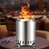 Portable Smokeless Stove Stainless Steel Indoor Outdoor Desktop Heater For Camping Courtyard Table Top Efficient Burning