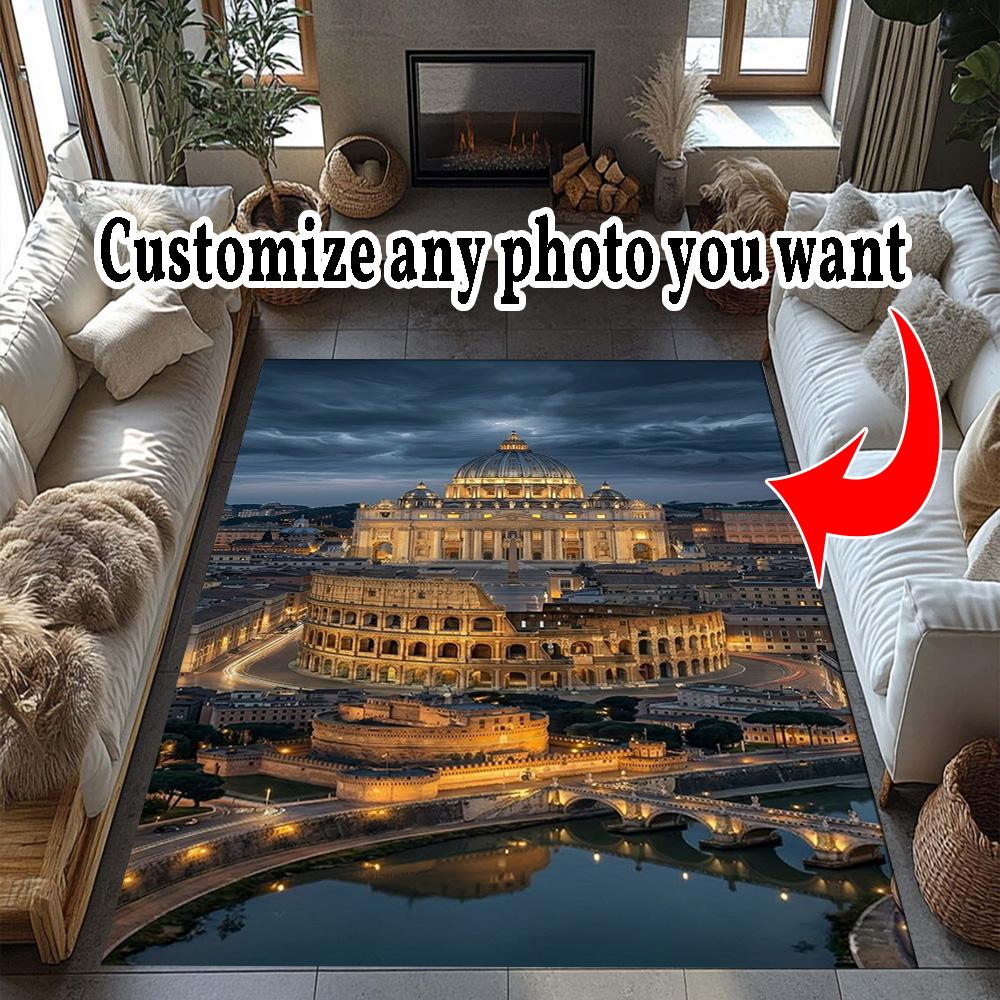 Customize Photos Personalized picture Area Rug Design for Living Rooms Dormitory Entryway Outdoor Anti-slip Rug Anime Office Decor