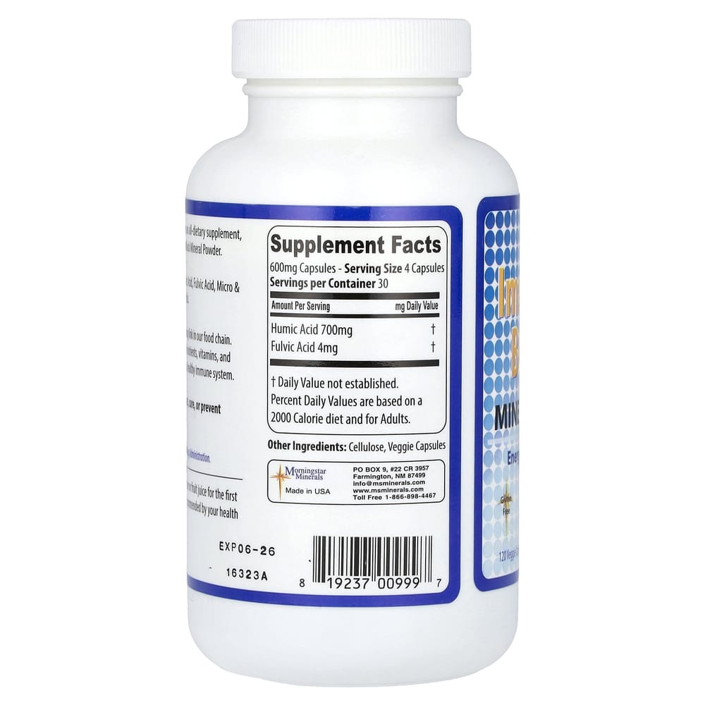 Morningstar Minerals Immune Boost 77 Mineral Supplement, Veggie Capsules, 120 Counts
