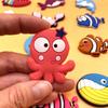 12 шт./компл. Магниты с рыбками из мультфильмов для декора холодильника, милые магниты на холодильник для детей, детские магнитные аксессуары для декора холодильника