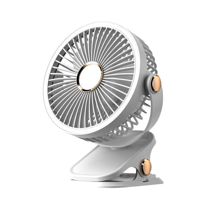 USB Rechargeable Portable Clip-On Desk Fan for Dorms