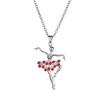 Fashion Lady Ballerina Pendant Necklace Rhinestone Charm Jewelry Xmas Gift
