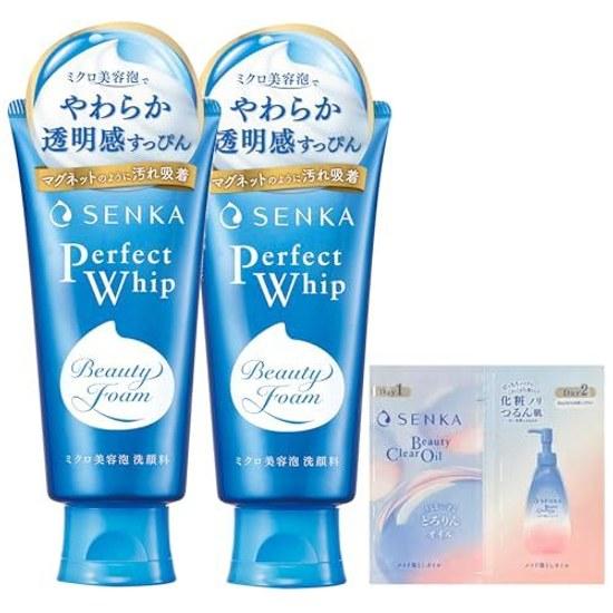 SENKA Perfect Whip Cleansing Foam 120g2 bonus High adhesion micro beauty that absorbs removes pore dirt old keratin smooths roughness keeps moisture