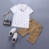 Summer Children's Two-Piece Set: Boys' Short Sleeve Shirt and Shorts