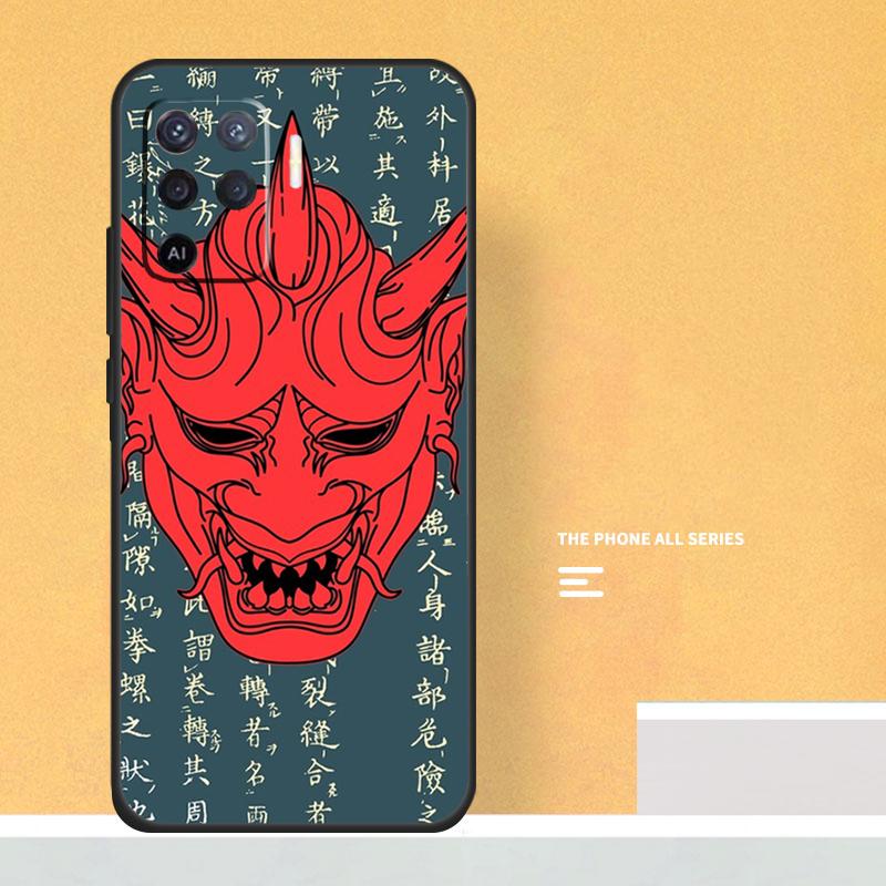 Hannya Demon Oni Case For Oppo A40 A60 A80 A78 A98 A58 A38 A18 A54 A74 A94 A96 A76 A16 A15 A17 A57 A5 A6 Pro