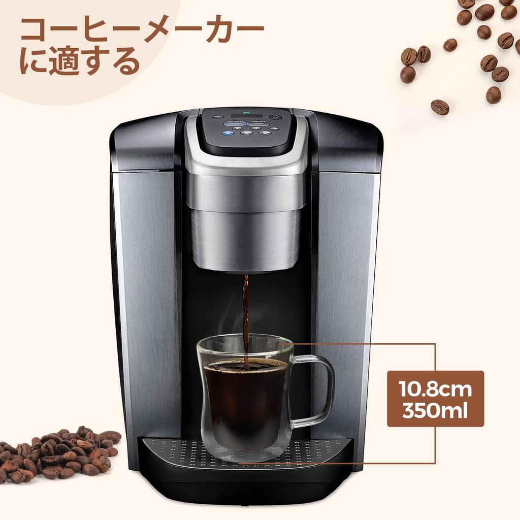 ComSaf Двойная стеклянная кружка с ручкой, двухслойная теплоизоляция, холодоизоляция, 350 мл, кофе, молока, сока, подходит для микроволновой печи, 2 шт.