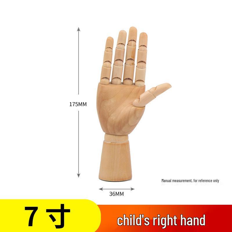 12" Flexible Wooden Mannequin for Art Drawing - Movable Jointed Hand Puppet Model