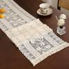 Lace Floral Table Runner Wear Resistant Extra Long Embroidered Rectangular Tablecloth Wedding Party Table Decoration