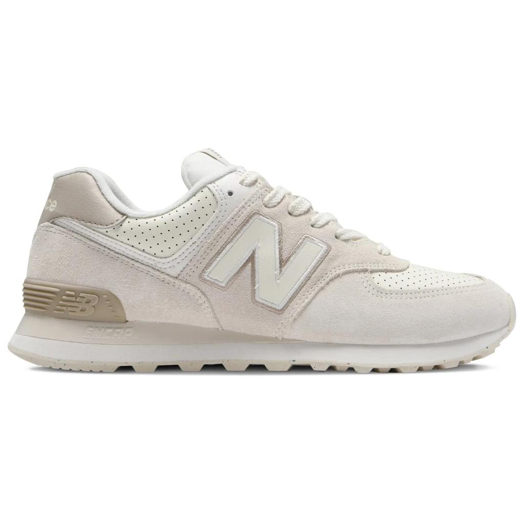 New Balance Nb 574 Comfortable Versatile Shock Absorption Low Top Casual Shoes Unisex Sneaker White Gray Brown U574NBS