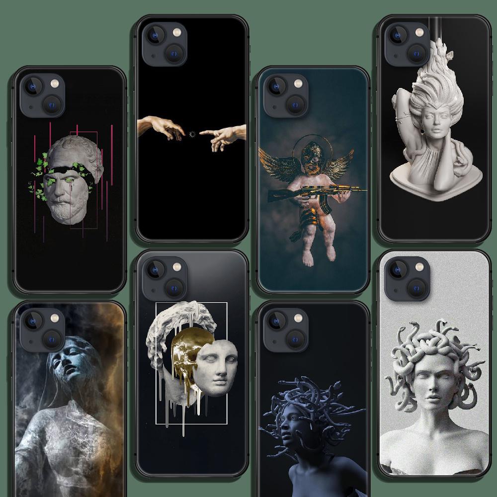 Чехол для телефона с абстрактным рисунком в виде статуи для iPhone Xiaomi Mi Samsung Galaxy Redmi Note AS 11 12 13 14 15 22 23 24 5G Pro Plus Max Fe Ultra