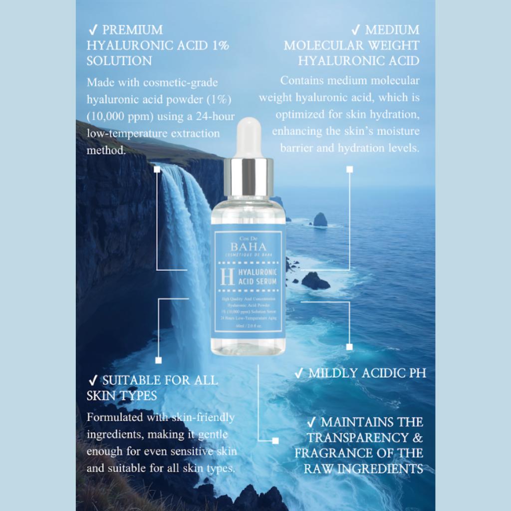 Cos De BAHA Hyaluronic Acid Serum 60ml (H60)