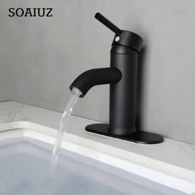 Смеситель для ванной комнаты с одним отверстием, современный смеситель для раковины в фермерском доме, однорычажный смеситель для раковины