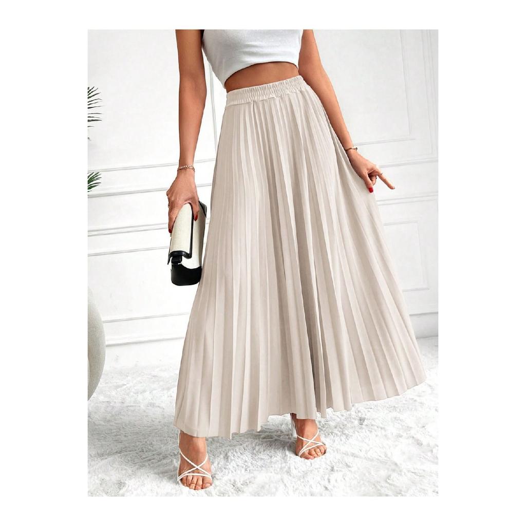 Плиссированная юбка из норки с эластичной резинкой на талии