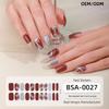Hot Sale Autumn Winter Design Press-On 22 Gel Nail Wraps Strips No UV Lamp Free Baked Fully No Baked Cured Gel Nail Stickers
