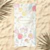 Cute Cartoon Kitten Printed Microfiber Beach Towel Quick Dry Soft Bath Towel For Kids Seaside Swimming