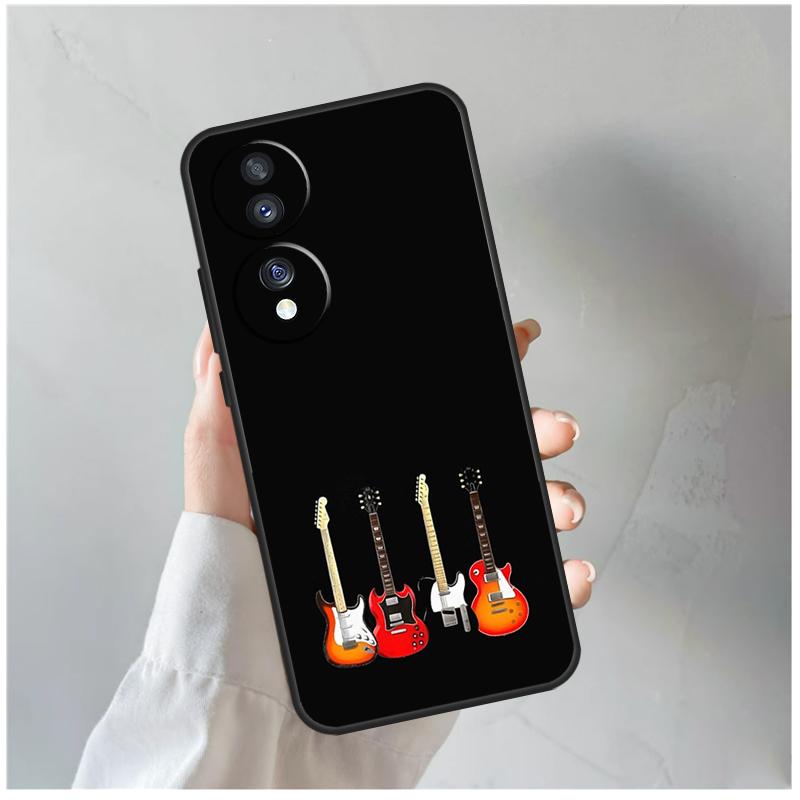 Винтажные Музыкальные Гитары Чехол Для Honor Magic 8 Pro 6 7 Lite Для Honor Win RT 50 70 90 200 400 X8c X8b X9a X9b X9c X9d