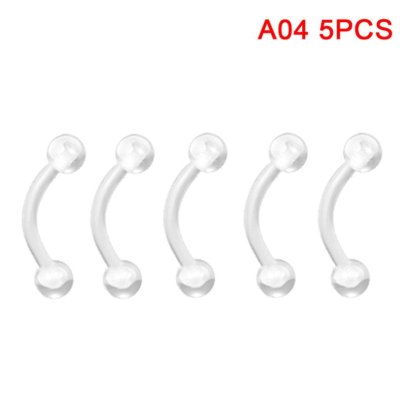 Ювелирные изделия для пирсинга, креативный акриловый прозрачный язык, штанга, кольцо для пупка, бровь, нос