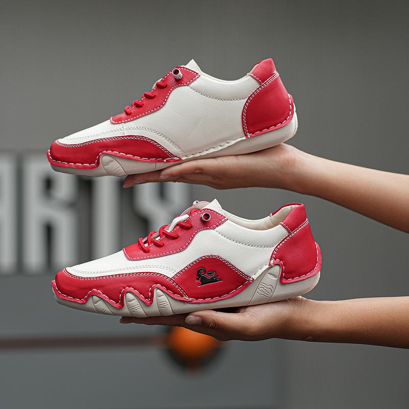 2025 Осень Ручная работа Кожа Повседневная Женская обувь Дизайн Модные Кроссовки Мужские Лоферы Дышащая Мягкая Обувь на Плоской Подошве Обувь для Вождения