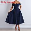 Elegant Off Shoulder A Line Dress With High Waist For Casual And Daily Wear