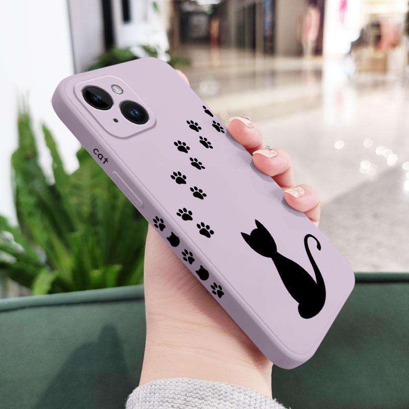 Чехол для телефона с отпечатком кошачьей лапы для iPhone 17 17 Air 16 16e 15 14 13 12 11 Pro Max Mini X XR XS Plus