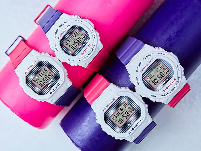 Casio Женские часы Baby-G, кварцевые, с resin-браслетом, водозащита 200 м, ударопрочные, с будильником, BGD-560THB-7