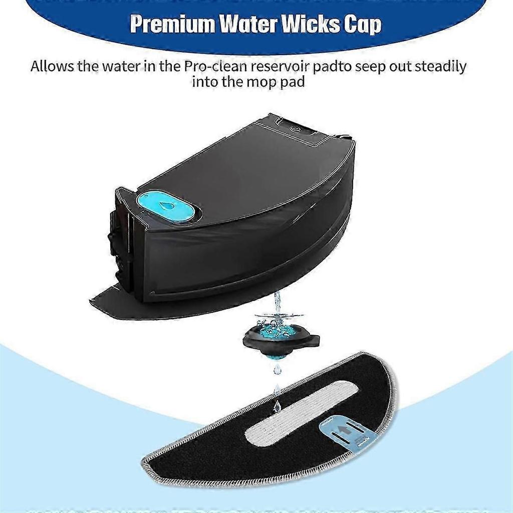 Replacement Mop Pads for Combo I5/I5+/J5/J5+,6 Microfiber Mopping Pads+6 Wicks, Washable and Reusab