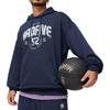 Li Ning Badfive Повседневная свободная толстовка Мужские топы Темно-синий AWDU263-6