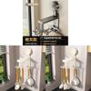 Aluminum Alloy Wall Mount Pot Spoon Holder With Rotating Hooks For Kitchen Storage