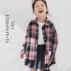 Детская ретро клетчатая рубашка-куртка TuTu Xiao Xiang с длинным рукавом для девочек