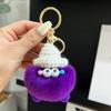 Маленькие угольные шарики Корейский интернет-знаменитость Кроличий шарик из шерсти Рекса Милый эльф Подвеска на школьный рюкзак Брелок для ключей автомобиля Подвеска для мобильного телефона