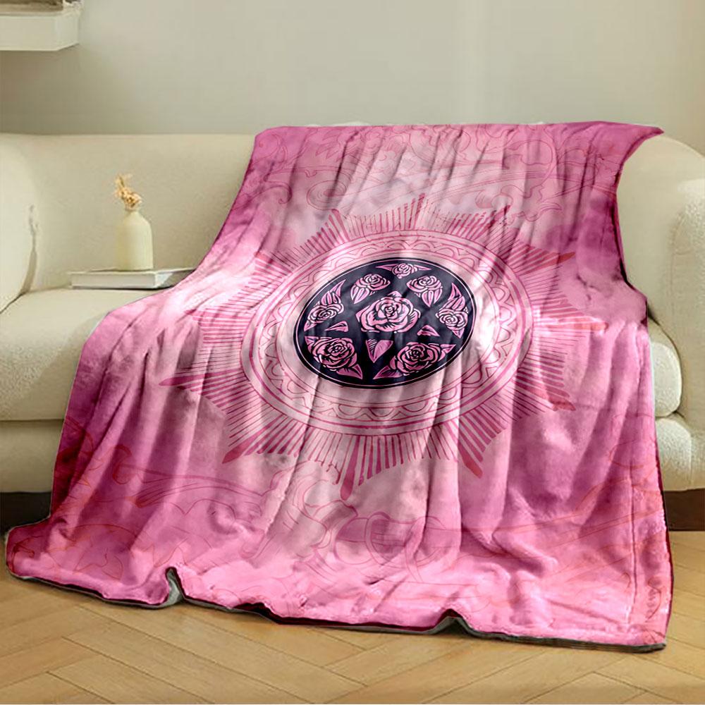 Pink Floral Pattern Blanket for all seasons blanket lunch break throw gift