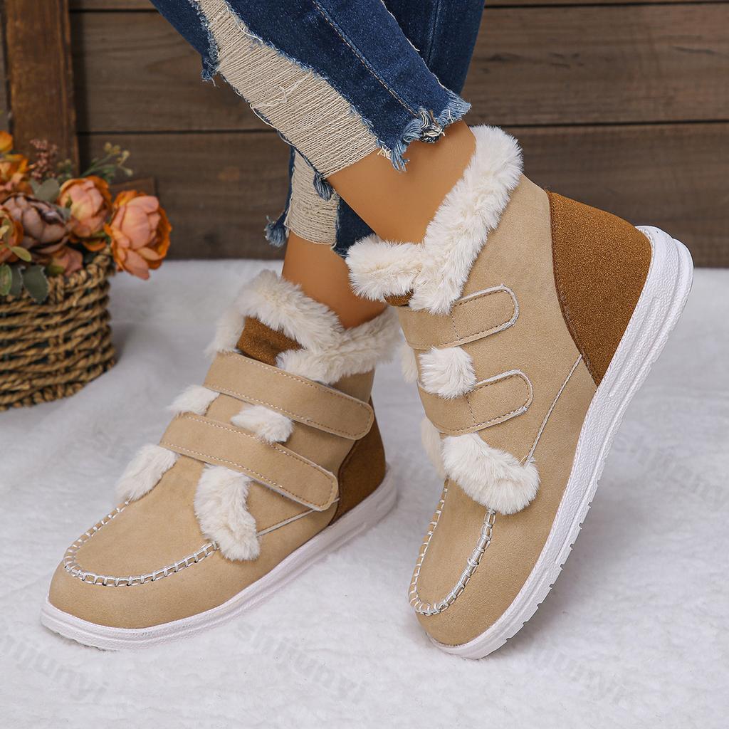 Женские короткие ботинки на среднем каблуке 2025 года, новые трендовые женские зимние ботинки, удобные теплые удобные ботильоны, повседневная обувь для ходьбы на осень-зиму