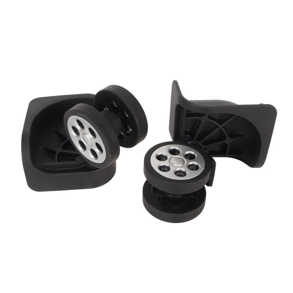 2pcs Luggage Wheels Replacement Locking 360 Degree Rotation Quiet Operation Flexible Universal