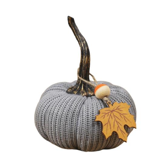 Mini Knit Pumpkins Desktop Ornaments Autumn Fabric Artificial Pumpkin Crafts for Fall Thanksgiving Harvest Festival Halloween Home Decor