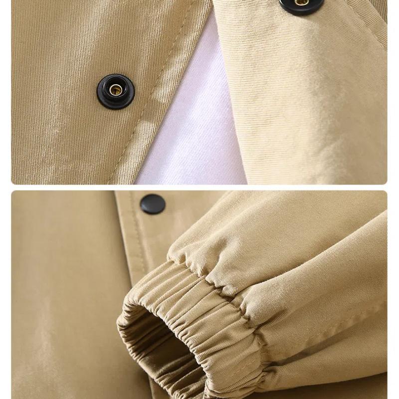 Весенние/осенние куртки для мужчин, японское простое повседневное мужское пальто с отложным воротником, однотонная куртка из чистого хлопка на пуговицах