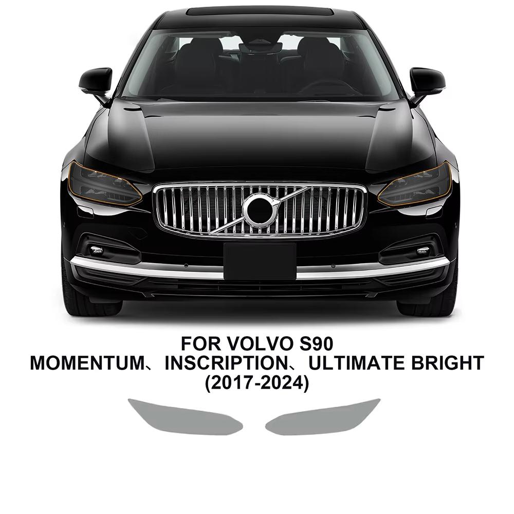 Защитная пленка для фар автомобиля из ТПУ для Volvo S90 Inscription 2017-2024 Транспортировка и Дым Антицарапина Автомобильные Наружные Аксессуары.