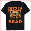 Рицзли Медведь Крутой Медведь Гризли в Солнечных Очках Забавный Мем Черная Хлопковая Футболка Унисекс Футболка