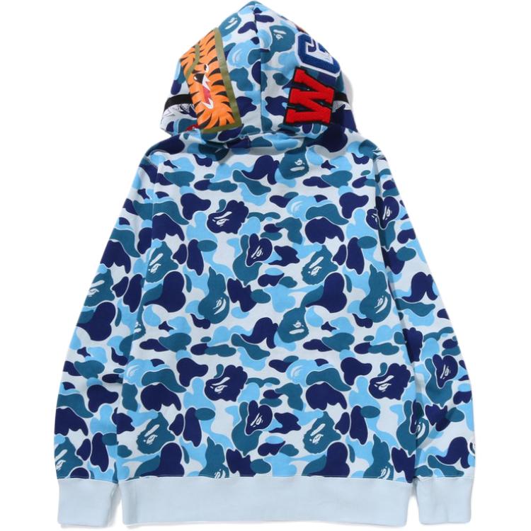 Толстовка Bape Abc Camo с кристаллами и принтом акулы на молнии 1L30-115-008