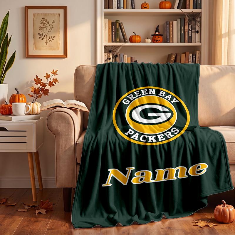 Green Bay Packers Custom Flannel Blankets Soft Warm Cozy Throws for Home Decor Holiday Gifts