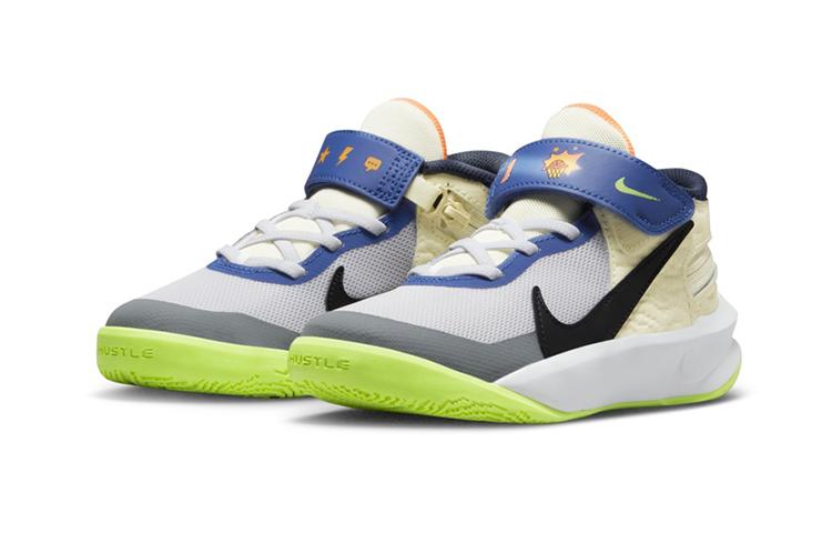 Nike Team Hustle D 10 FlyEase PS 'Белый Мультиколор' FB1881-101