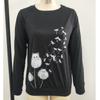Printing Sweater Round Neck Pullover Top Casual Long-sleeved Women's T-shirt