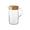 Jug 1.5 Lt Glass Height: 21 Cm With Cork Lid